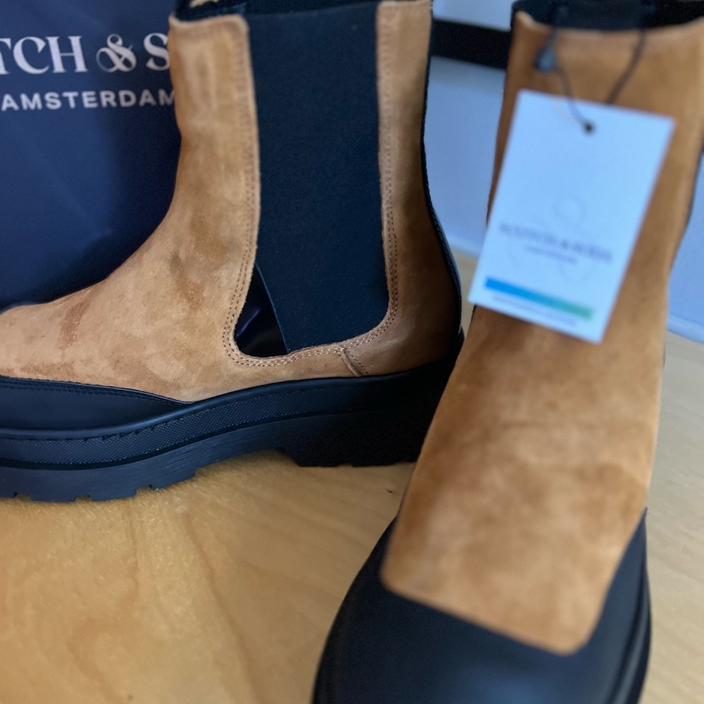 Scotch & Soda Aubri Leather & suede combat boots - Picture 6 of 10